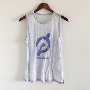 Peloton Sheer Burnout Tissue Tank Top S